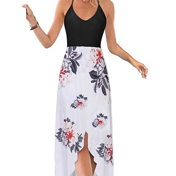 Dresses & Skirts - Floral print Asymmetric maxi dress